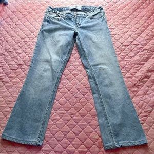 Blue flare/straight jeans